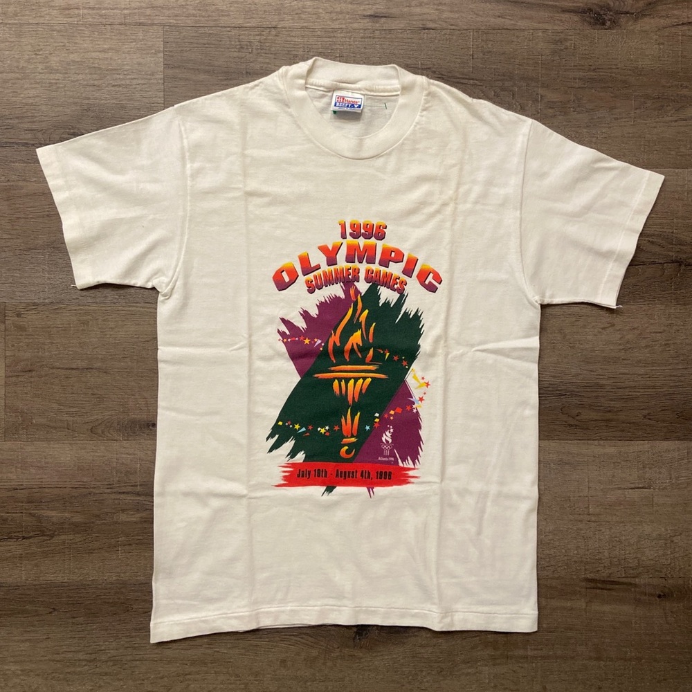 Vintage 90s Atlanta Olympics Mens M T Shirt DS NWOT NEW 1996 Single Stitch USA